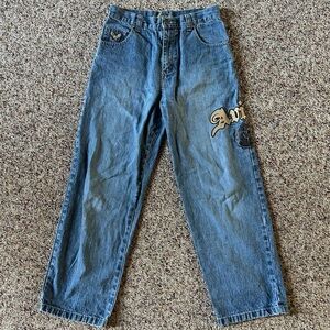 Avirex Jeans Womens 14 30x28 Loose Blue Demin Light Wash Y2K Distressed